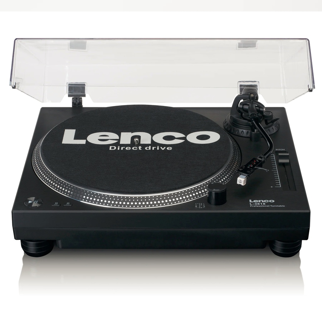 LENCO - L-3818BK Direct aangedreven Platenspeler met USB/PC encoding - Zwart