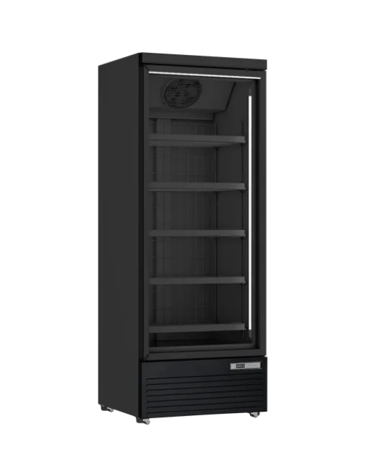 Scancool koelkast met glazen draaideuren DC 614 BB