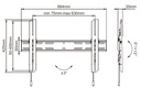  Muurbeugel Universal Wallmount Outdoor 600 MAX - 40-75'' [zwart] 