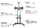  Public Floorstand Basic 180 incl shelf & camera holder 