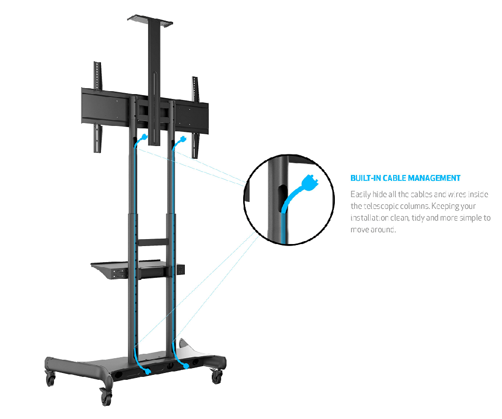  Public Floorstand Basic 180 incl shelf & camera holder 