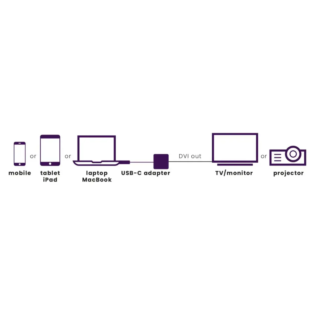 Marmitek USB-C naar DVI adapter 