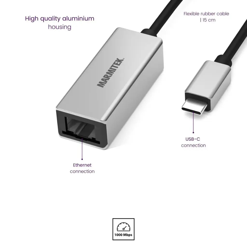 Marmitek  USB-C naar Ethernet adapter 