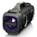 LENCO SPR-200BK - Splashproof Bluetooth® speaker FM radio USB en micro SD met lichteffecten - Zwart 