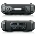 LENCO SPR-200BK - Splashproof Bluetooth® speaker FM radio USB en micro SD met lichteffecten - Zwart 