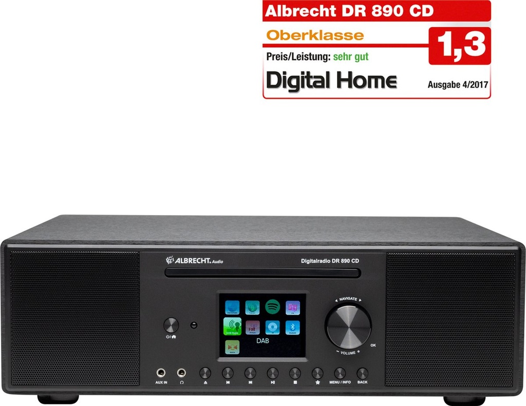 Albrecht DR 890 CD, DAB+/FM/Internet/CD Black