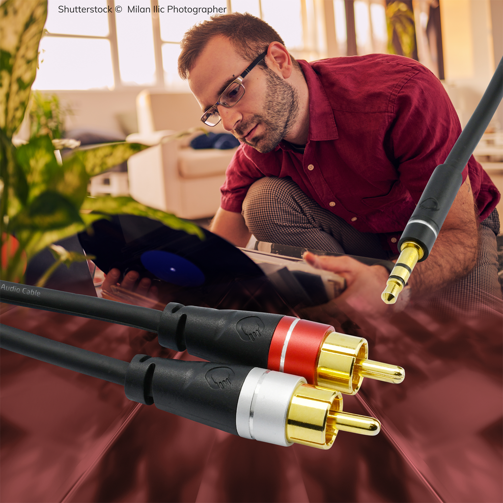 OehlBach Stereo-audiokabel 3,5 mm jack / cinch 1,0 M D1C33190