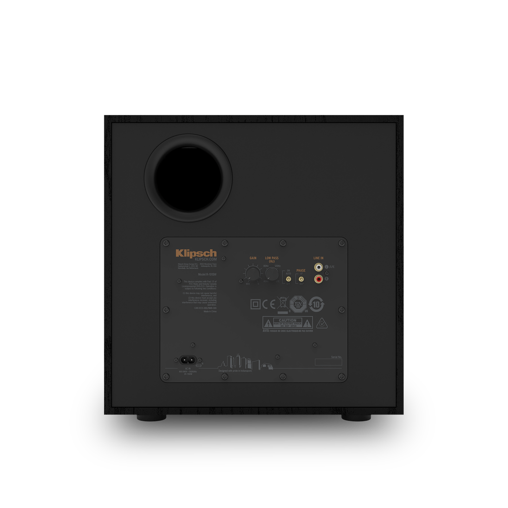 KLIPSCH SUBWOOFER R-101SW ZWART