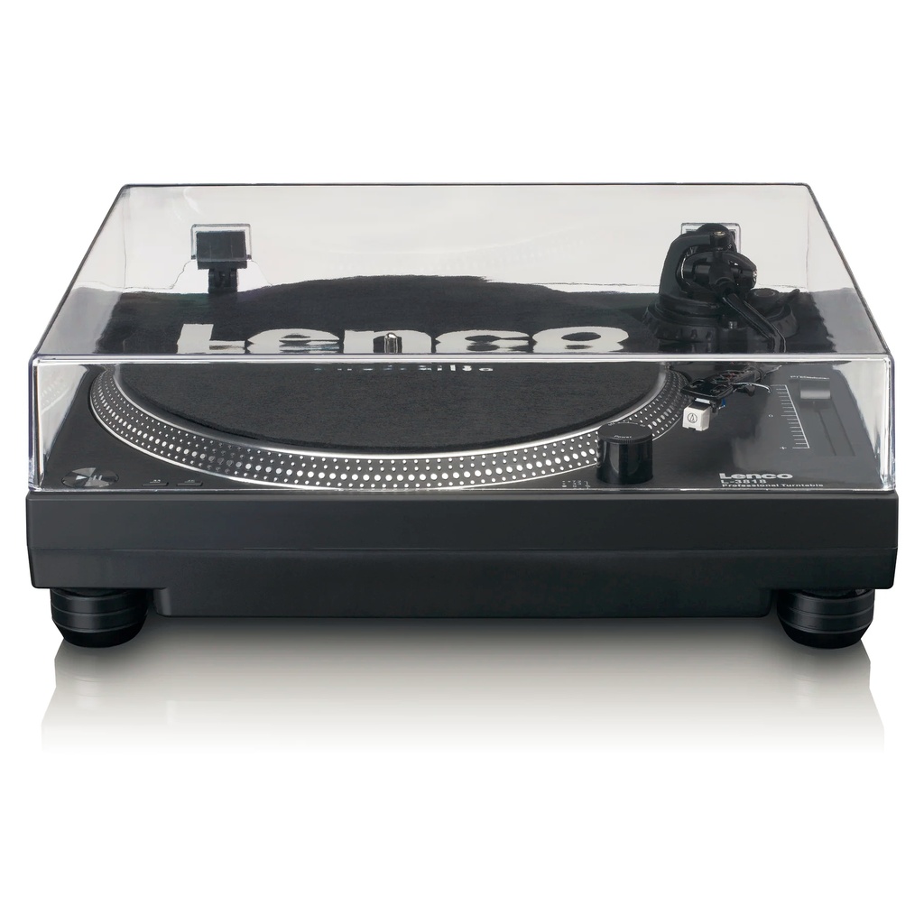 LENCO - L-3818BK Direct aangedreven Platenspeler met USB/PC encoding - Zwart