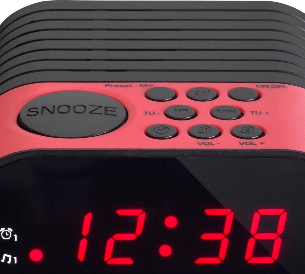 LENCO CLOCK RADIO CR-07 PINK