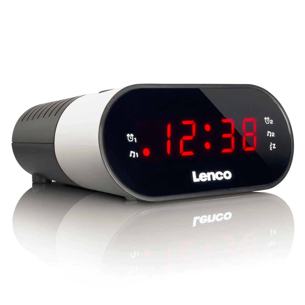 LENCO CLOCK RADIO CR-07 WHITE