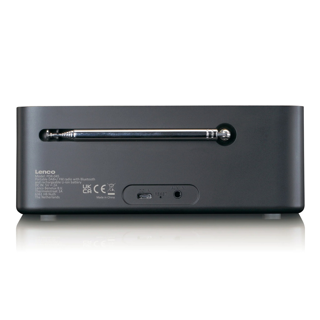 LENCO PDR-045BK - DAB+ RADIO MET BL