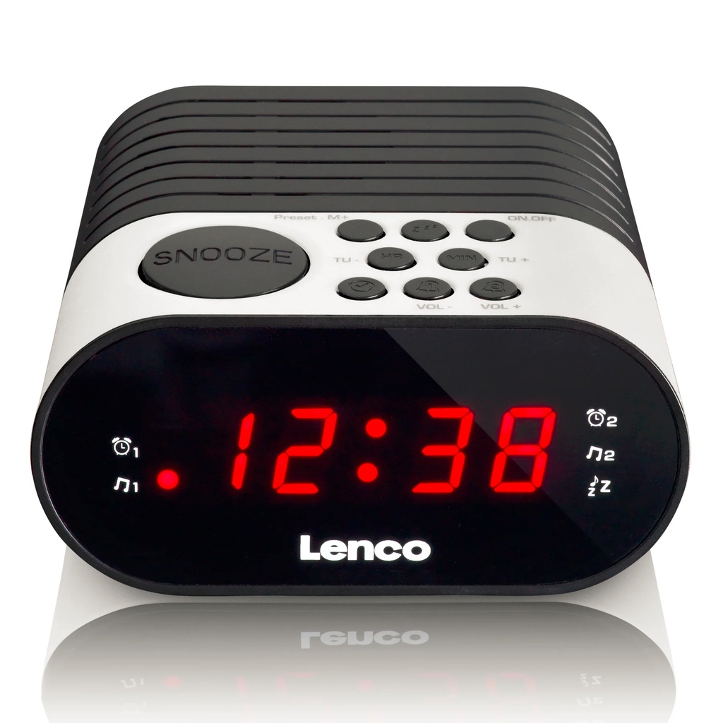 LENCO CLOCK RADIO CR-07 WHITE