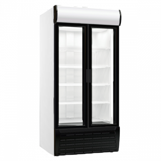 Dancold dubbeldeurs displaykoelkast - S900 TD WIT