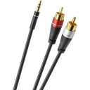 OehlBach Stereo-audiokabel 3,5 mm jack / cinch 1,0 M D1C33190