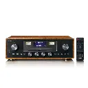 LENCO DAR-081WD - DAB+/FM radio met CD-speler, USB, Bluetooth® en draadloos oplaadpunt - Hout/Zwart 