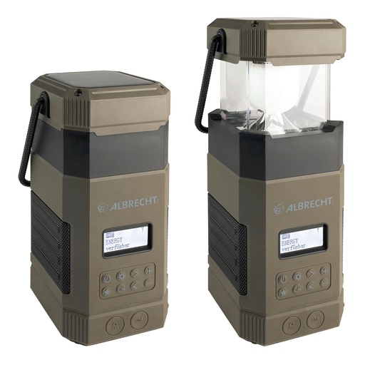 Albrecht DR114 DAB+ outdoor radio with camping lamp